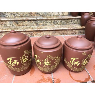 HŨ GẠO BÁT TRÀNG HÀNG GỐM NÂU 20KG