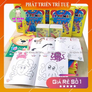 Set 8 quyển tô màu cho bé ( tặng kèm 1 hộp sáp màu thơm)