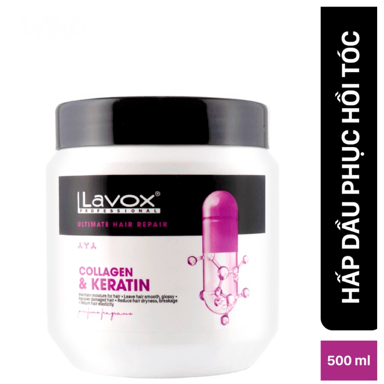 Hấp Dầu Phục Hồi Tóc – Collagen, Keratin Lavox