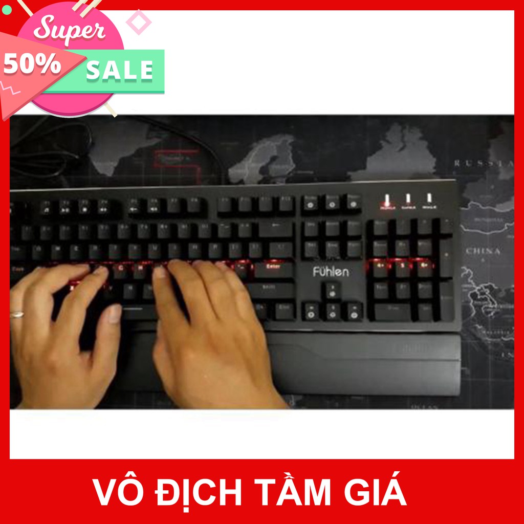 Bàn phím cơ Gaming Fuhlen Eraser - Fuhlen E  - Led Rainbow - Chính hãng - Có tem chống hàng giả - Bảo hành 24 tháng