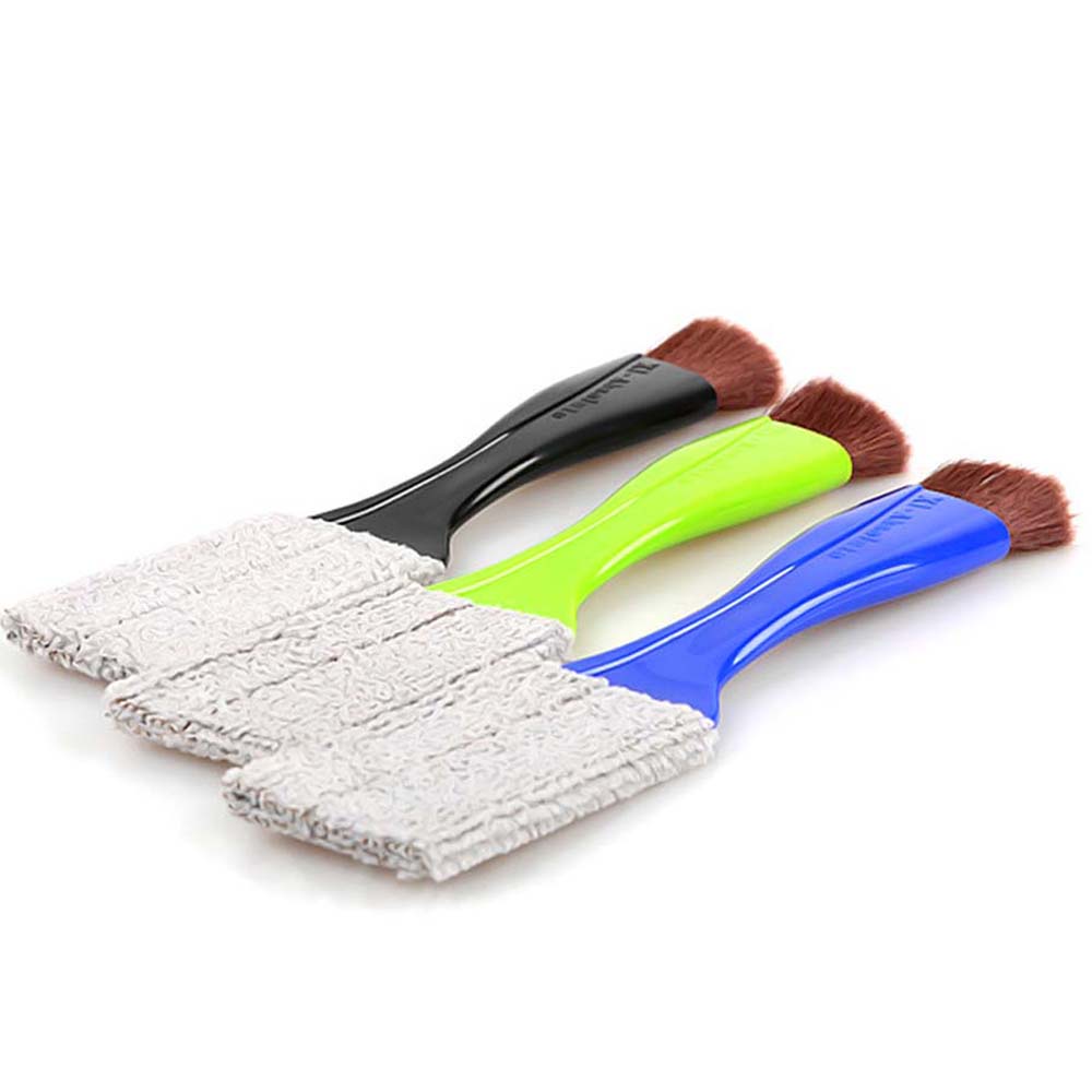 Aaron1 1 Cọ Vệ Sinh Khe Máy Điều Hòa Xe Hơi / Bàn Phím Máy Tính Bằng Nhựa Mềm Nhiều Màu Kèm 2 Đầu Bàn Phím