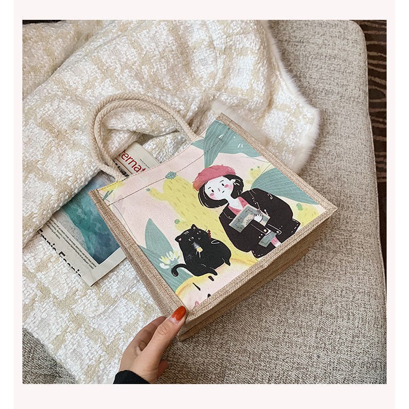 [NOWSHIP] Sỉ Túi Cói Mini Hot Trend Nhiều Mẫu,Túi Tote Canvas