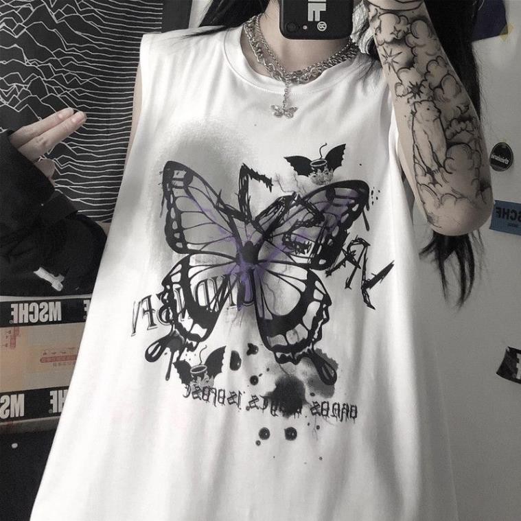 Áo ba lỗ nam nữ in hình con bướm siêu ngầu, tanktop Unisex cá tính