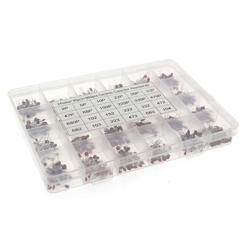 Hộp 960 Tụ Điện Gốm 24 Giá Trị X40 Cái Với Các Loại 2-680PF