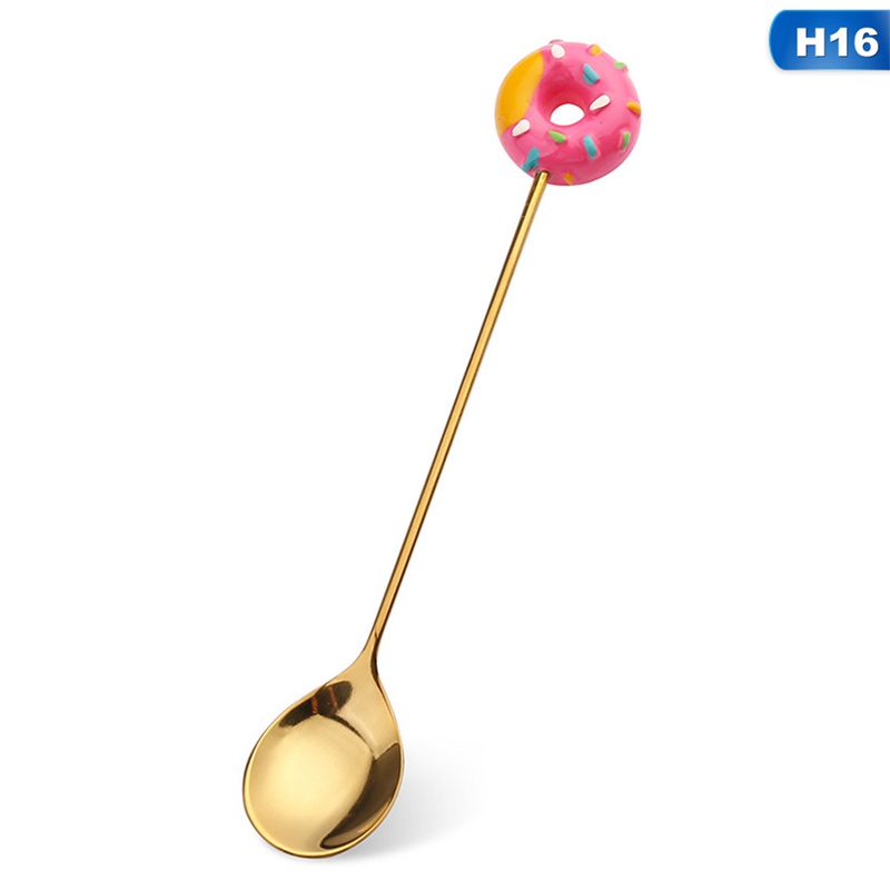 Muỗng cà phê hình bánh donut bằng thép không gỉ