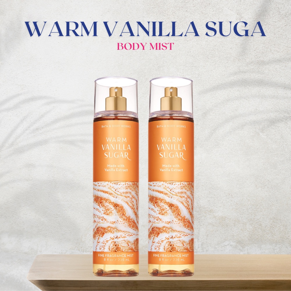 Xịt Thơm Toàn Thân - Bath & Body Works Warm Vanilla Sugar Fine Fragrance Mist 236ML