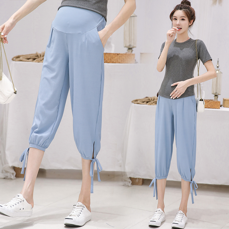 Quần Legging Vải Lụa Mát Mỏng Thời Trang Cao Cấp Dành Cho Bà Bầu