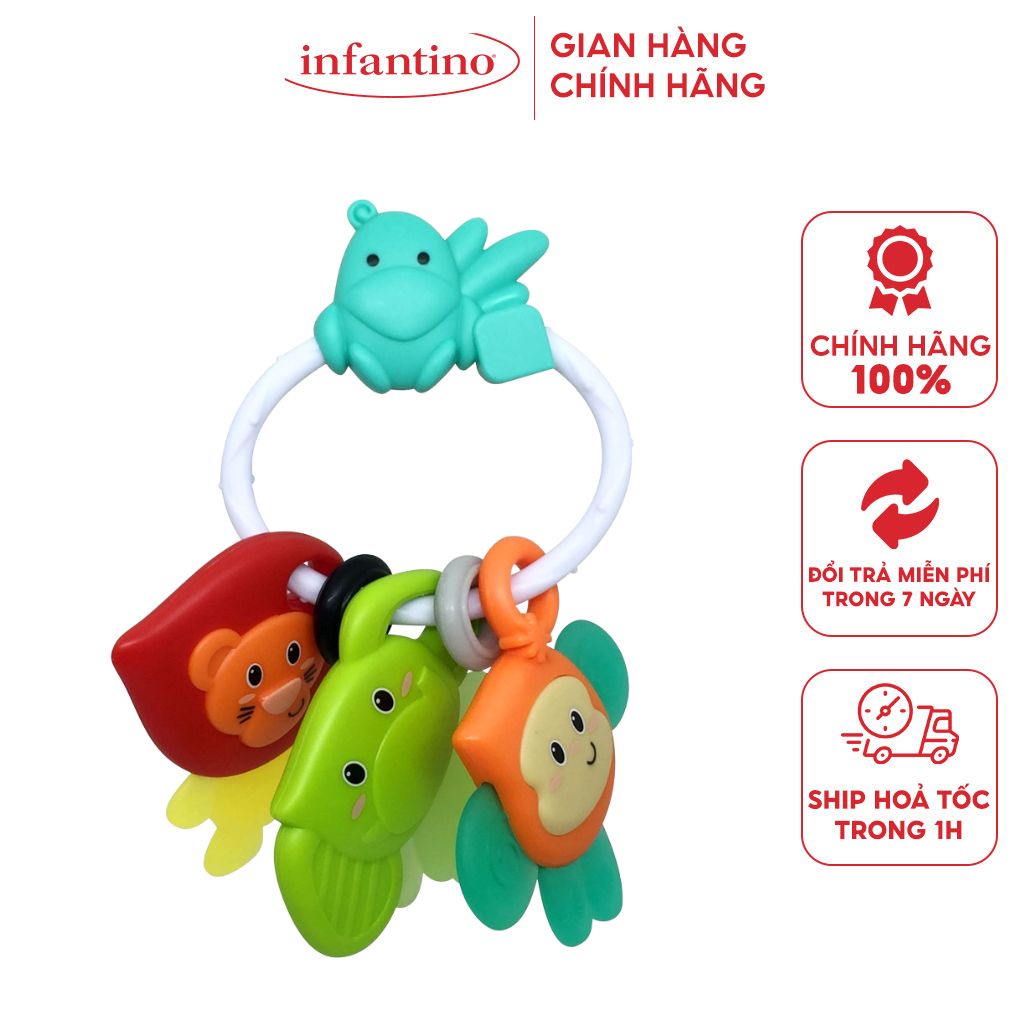 Gặm Nướu Hình Động Vật INFANTINO Safari Teething Pals Dành Cho Bé Đồ Chơi An Toàn