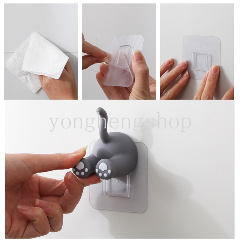Móc Treo Bàn Chải Đánh Răng Gắn Tường Hình Đuôi Động Vật Dễ Thương