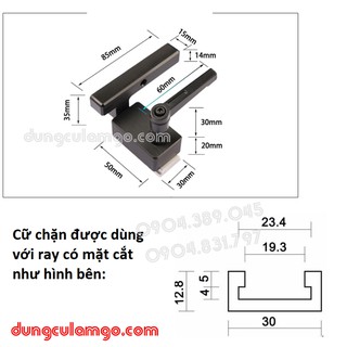 Cữ chặn giới hạn hành trình ray