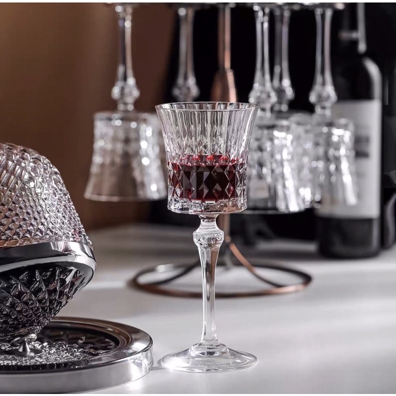 Bộ Ly rượu vang diamond mẫu vuông sang chảnh