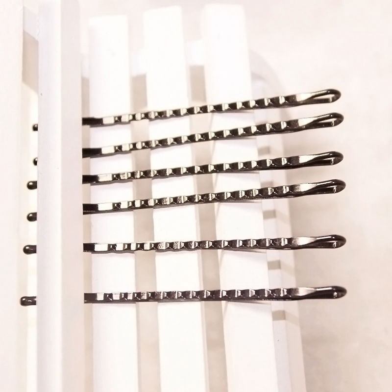 Set 60 kẹp tóc kiểu gợn sóng màu đen tạo kiểu tóc tiện dụng P360