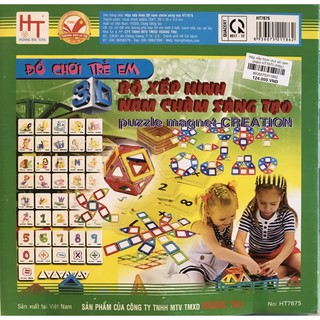 [Hàng Việt Nam] Đồ chơi Xếp Hình Nam Châm 3D Chữ Số cực sáng tạo