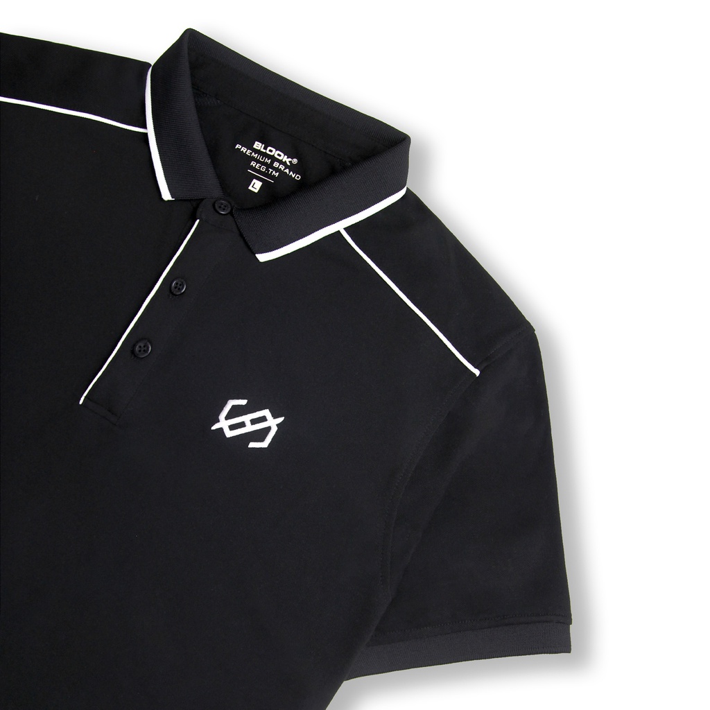 Áo Polo nam cổ bẻ phối sọc BLOOK vải cá sấu Cotton  CVC cao cấp co giãn đa chiều thấm hút nhanh bền màu slimfit 35620