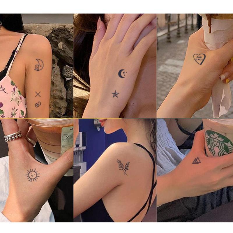 [Hàng mới về] Hình xăm dán tạm thời chống nước j4w5 q8h5 hình dễ thương