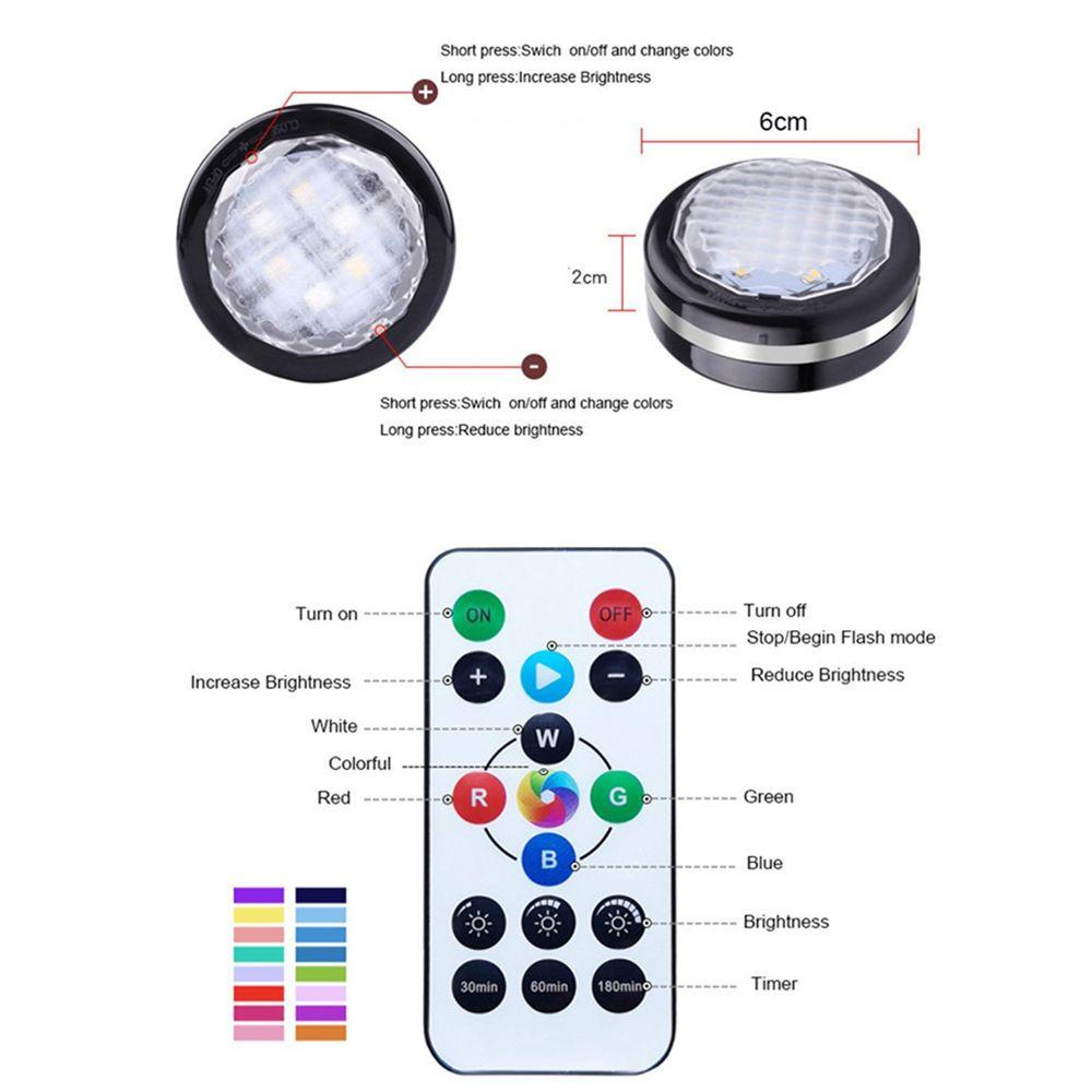 YIYU Set 3 Đèn LED Không Dây Cảm Ứng Chạm Nhiều Màu Sắc Có Công Tắc Dành Cho Tủ Bếp