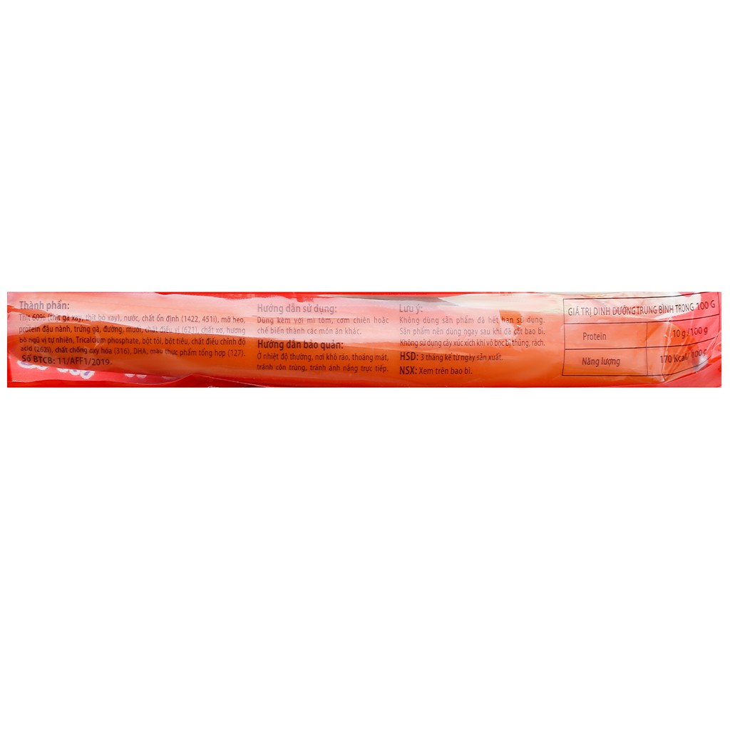 Xúc xích vị bò hầm ngũ vị Xuxifarm cây 45g