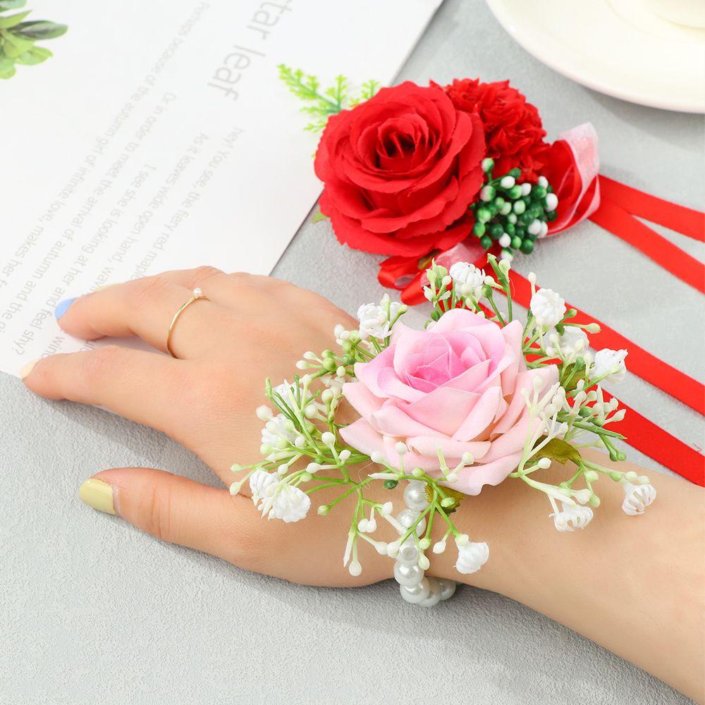 Vòng Hoa Đeo Tay Thời Trang Cho Cô Dâu