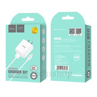 Bộ cốc sạc và dây cáp sạc hoco C49 - Chính Hãng Hoco - Micro usb - Lightnigh - Type C