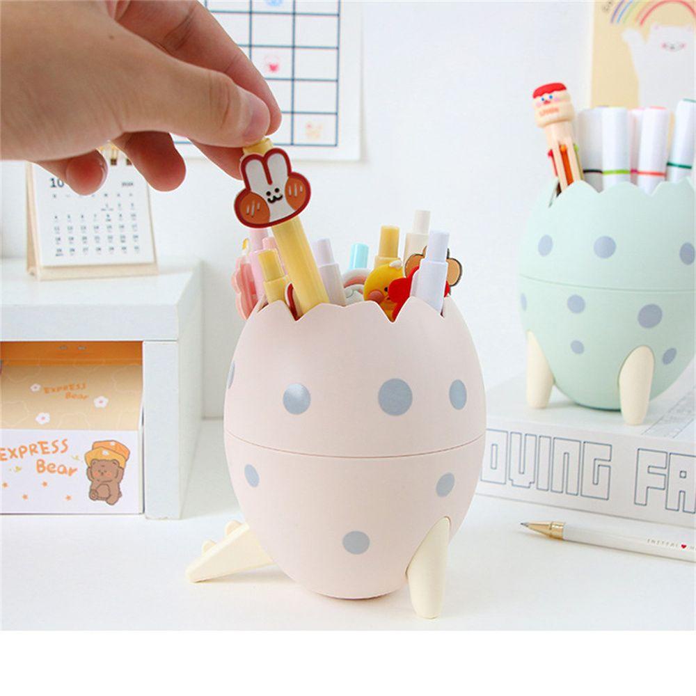 PISTA Hộp Đựng Bút Hình Trứng Khủng Long Bằng Nhựa Dễ Thương Xinh Xắn