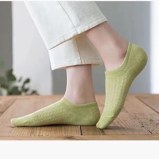 Tất nữ cổ ngắn thời trang cao cấp len gân Hàn Quốc phong cách giấu mềm mại thoải mái M45