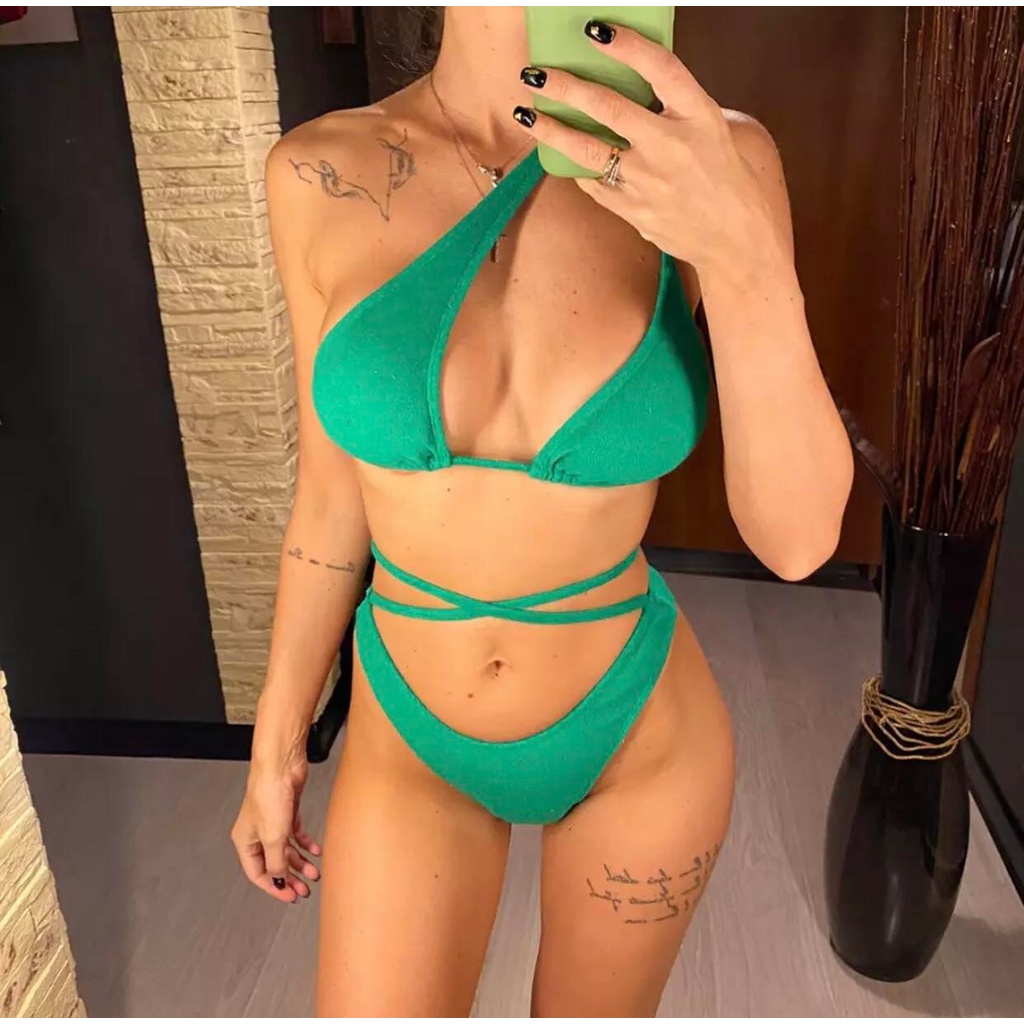 [ THANH LÝ ] Set bikini 2 mảnh chéo vai
