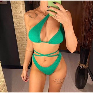 Set bikini 2 mảnh chéo vai