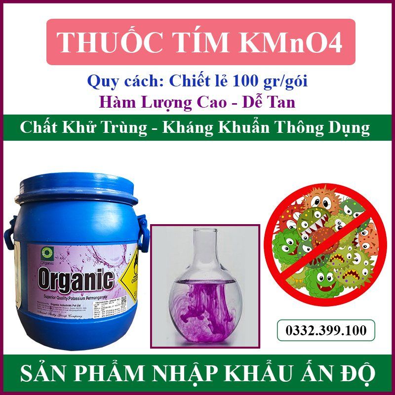 Thuốc Tím Ấn Độ  khử trùng , kháng khuẩn