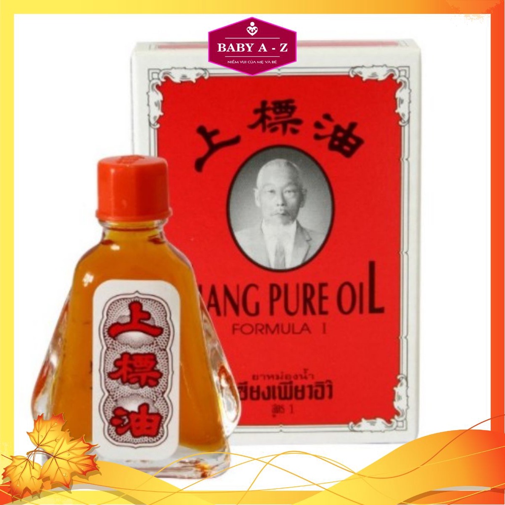 Dầu Gió Đỏ Thái Lan Hình Ông Già, Dầu Gió Nước Vàng Siang Pure Oil Chai Dung Tích 7cc ( hộp 1 chai)