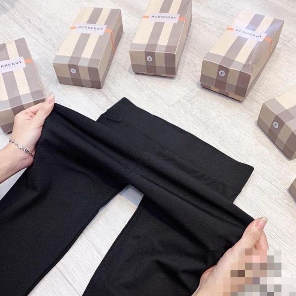 Quần legging cạp cao cấp có túi gen bụng dáng dài màu đen chất vải Umì trơn dày - Quần legging nữ bó hàn công sở bigsize
