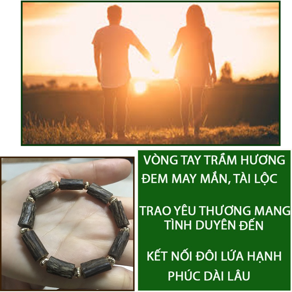 Vòng Tay Trầm Hương Nữ 📿 Sánh Tự Nhiên Phối Si cực đẹp 📿 Có Vòng Nhỏ cho Em Bé