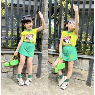 Đầm cho bé gái, set bé gái váy rời có quần trong chất cotton chính phẩm dày dặn co giãn thoáng mát 8-40kg Tomkids