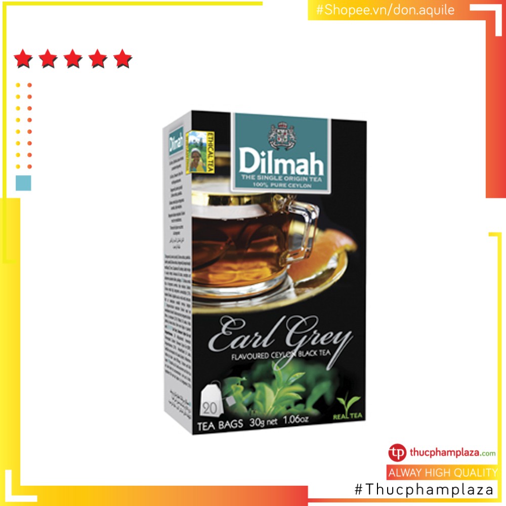 Trà vị Bá tước hiệu Dilmah hộp bé 30g 20 túi lọc