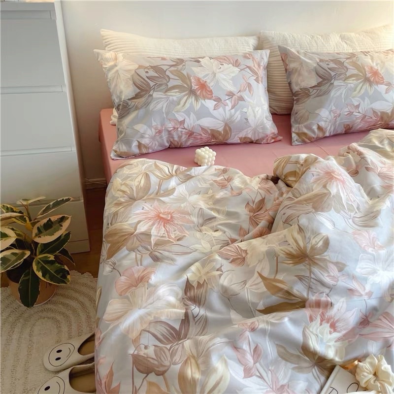 bộ chăn ga gối cotton 3D 4 món