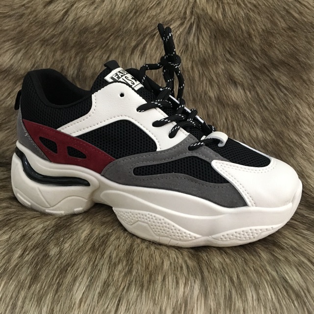 Giầy thể thao nữ_đen xám_K4