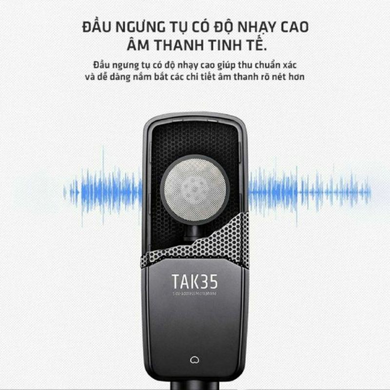 Micro Thu âm Livestream Condenser 48v Takstar TAK35