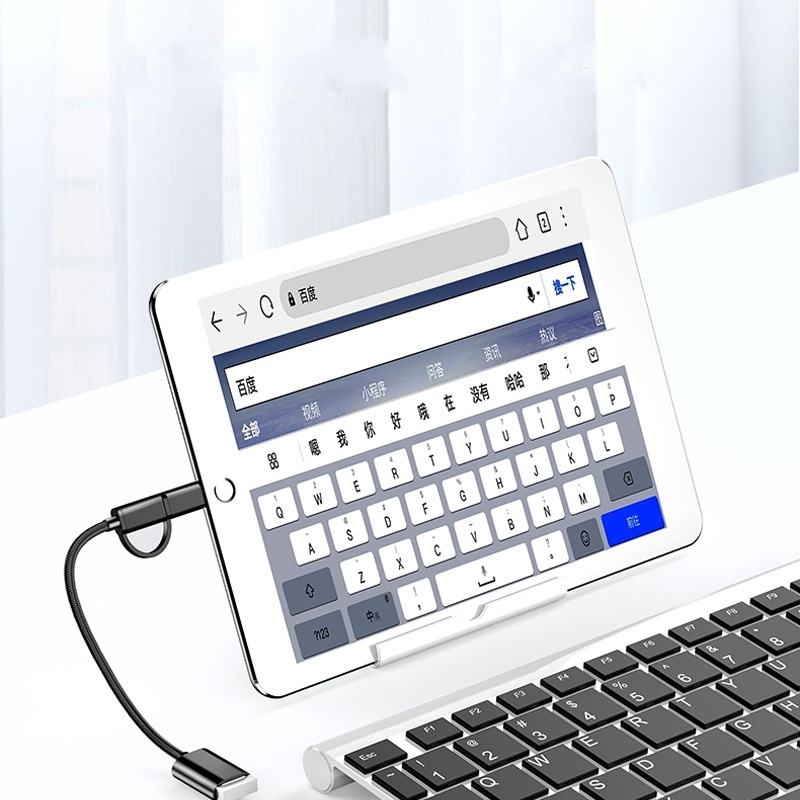 Cáp chuyển đổi 2 trong 1 Type-C Micro Usb Otg cao cấp cho đầu đọc thẻ nhớ