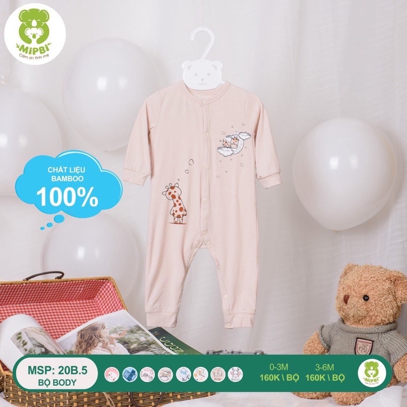 MIPBI - Body vải sợi tre bamboo cho bé