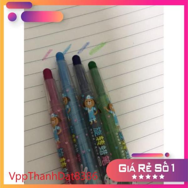 (Sale)  Bút sáp màu bọc nhựa vặn 24 màu 18 màu và 12 màu hàng đẹp BC601