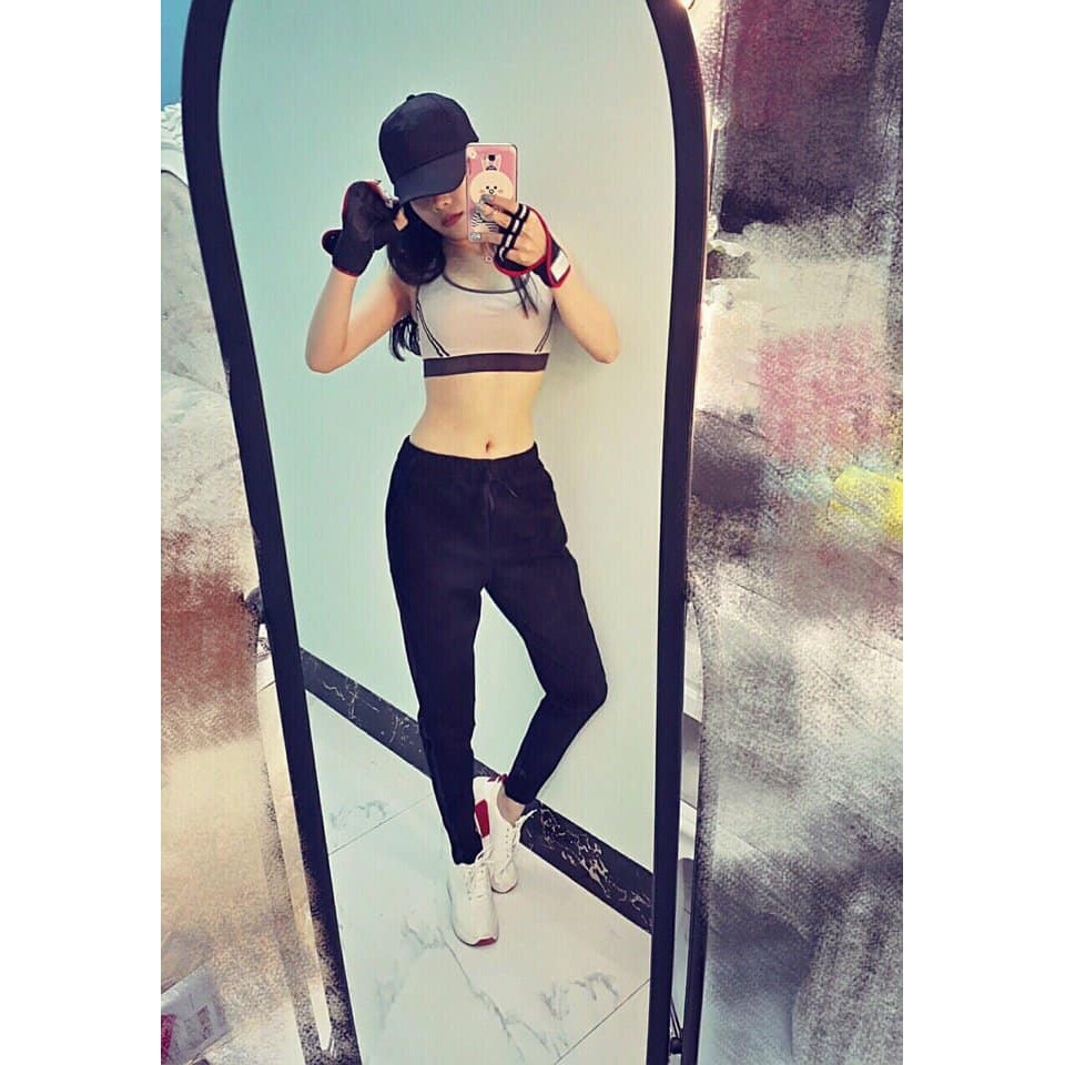 Combo 2 quần jogger nữ| Quần nữ chất UMI cạp chun viền kim tuyến sành điệu| Quần thể thao năng động | BigBuy360 - bigbuy360.vn