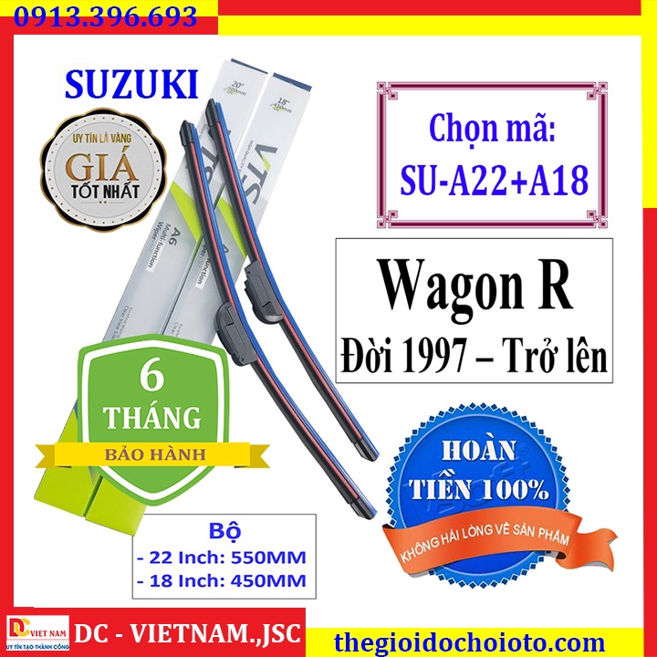 [bh 1 năm] Bộ 2 thanh gạt nước mưa ô tô Nano xương mềm cao cấp hãng xe Suzuki: Celerio-Vitara-Swift-Ertiga-Grand Vitara-