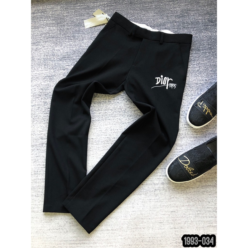 [Giá Hủy Diệt] Quần Âu Nam Diro Chữ Thêu Cạnh Túi,Dáng Đẹp Ống Côn_Quần Vải Nam