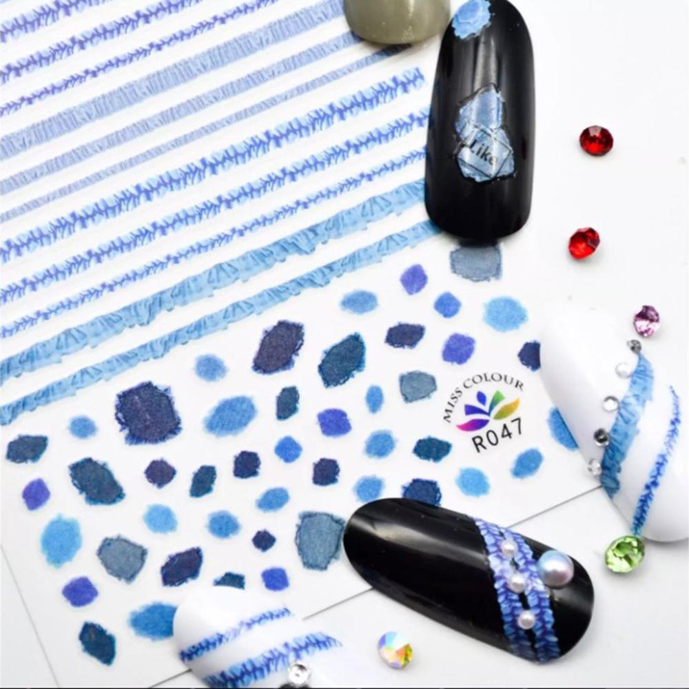 Keo Dán Trang Trí Móng Tay 3D Nhiều Màu Tự Dính DIY