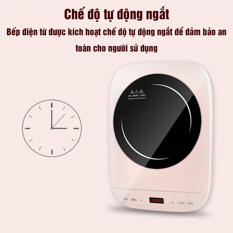 Bếp Từ Đơn Kalas Bếp Điện Từ Hàng Loại Tốt Tiết Kiệm Điện Công Suất 2200W Nút Bấm Cảm Ứng KL1 VT00 V