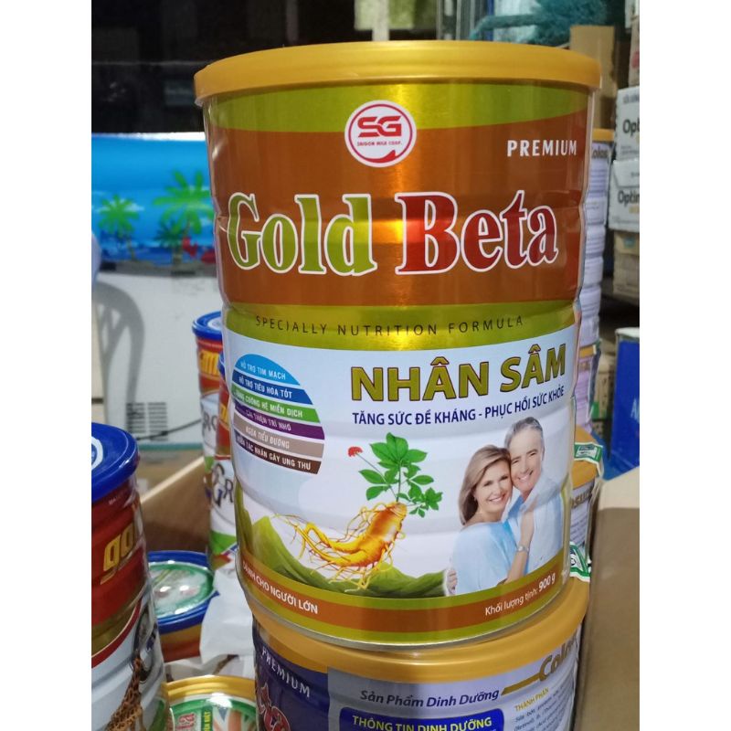 Sữa gold beta nhân sâm 900g- sữa dành cho người già tăng sức đề kháng và phục hồi sức khoẻ