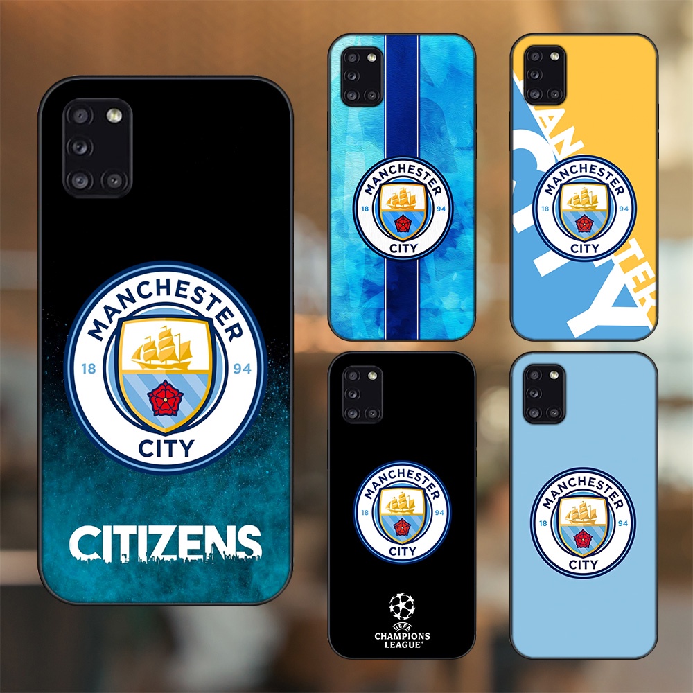 Ốp lưng Samsung A31 viền đen in hình Manchester City MC