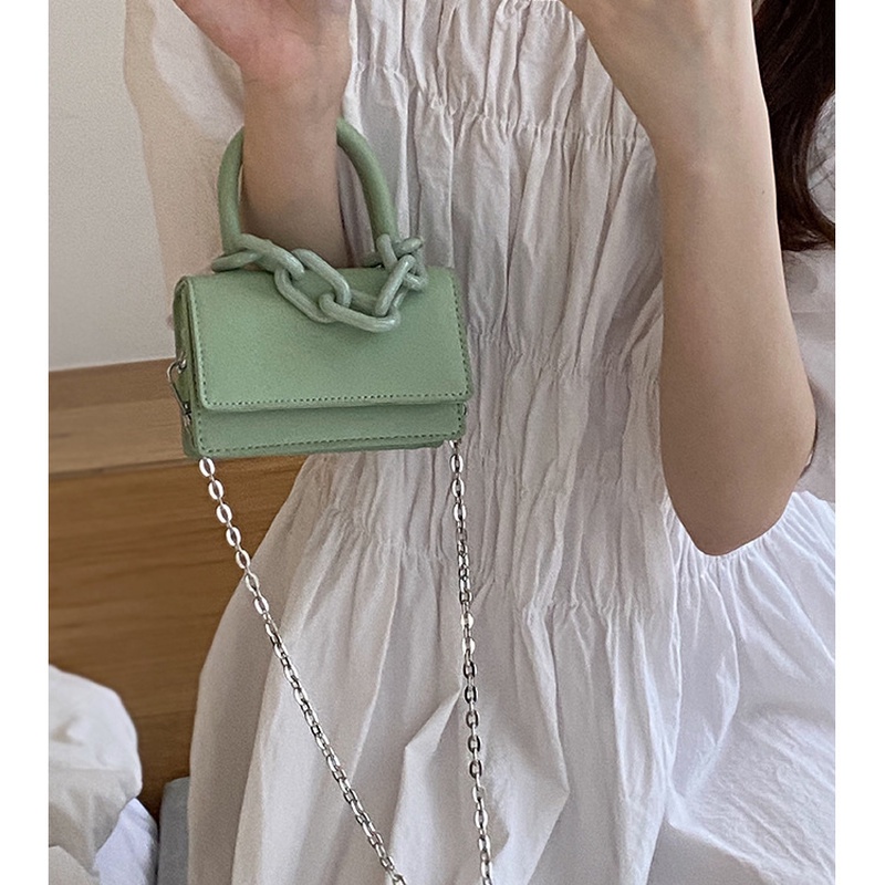 Túi Xách Đeo Chéo Vai Có Dây Xích Kiểu Dáng Đơn Giản Gylb313