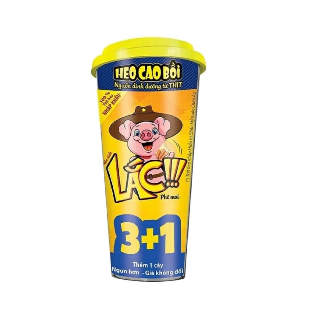 Hộp 4 Cây Xúc Xích Lắc Heo Cao Bồi 72g