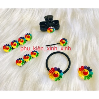 Kẹp tóc, cột tóc, huy hiệu hoa mặt trời kaikaikiki