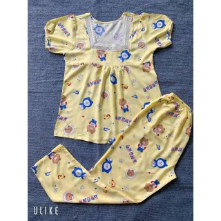 Đồ bộ tole cổ vuông tay con